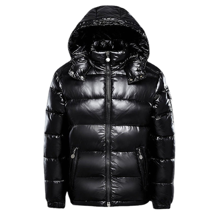 Mens Hooded Jacket with Zipper Closure