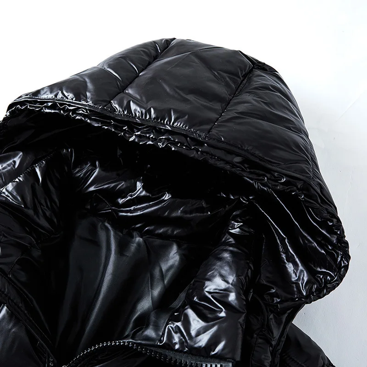 Mens Hooded Jacket with Zipper Closure
